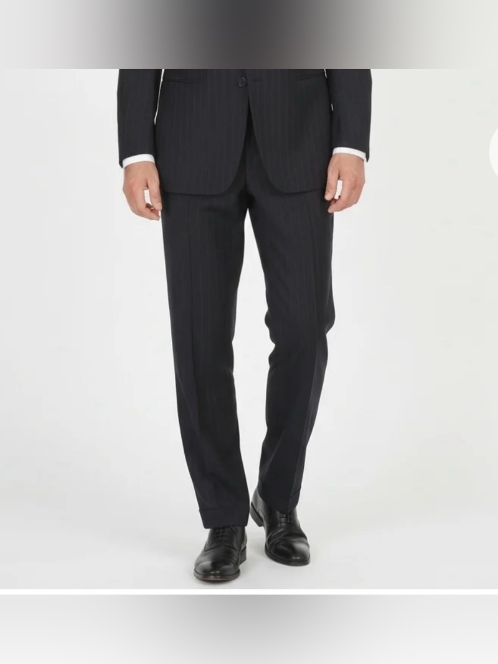 Armani Collezioni Black Pinstripe Dress Pants - 32x30